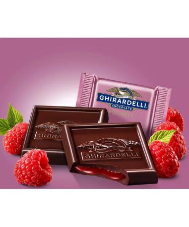 Ghirardelli Dark and Raspberry Squares Stand Up Bag 5.32 Ounce by Ghirardelli - Buy Online on GoSupps.com