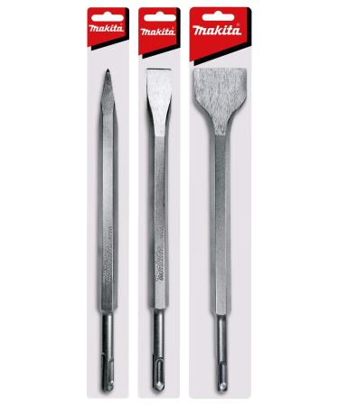 Makita 3 Piece - SDS-Plus Chisel & Point Bit Set for SDS+ Rotary Hammers - Aggressive Demolition for Concrete & Tile 3 Piece | SDS+ Demolition Bit Set