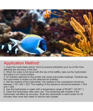 Buy Cikonielf Aquarium Salz Content Test Hydrometer - Accurate Specific Weight Measurement for Marine Aquariums - Buy Online on GoSupps.com