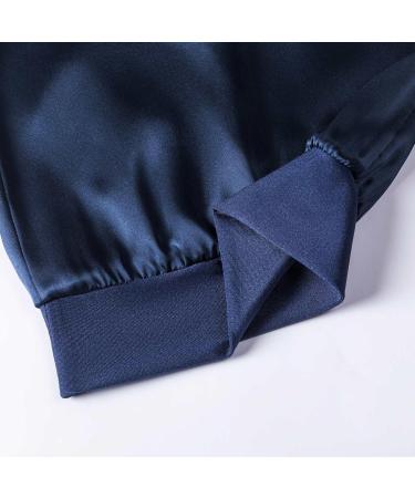 Desmend 19 Momme Silk Sleep Cap for Long Hair - XL-XXL Dark Blue | Protect Hair While Sleeping - Buy Online on GoSupps.com