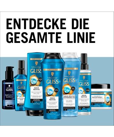  Gliss Kur Gliss Aqua Revive Shampoo (250ml) shampoo for normal to dry hair for an extra dose of hydration and healthy shine - Buy Online on GoSupps.com