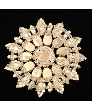 QANYEGN Crystal Glass Rhinestones Decoration Metal Claw Chain Decoration Jewelry Chain for DIY Clothes Shoe Bag Accessories 11cm(Green Golden Base) - Buy Online on GoSupps.com