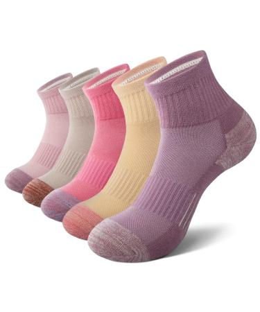 Eksher 10 pairs of sneakers socks men and women cotton short sports socks running socks anti welding breathable socks 39-42 Colorful B3
