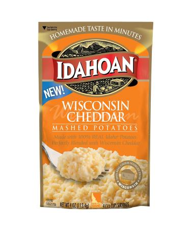 Idahoan Wisconsin Cheddar Mashed Potatoes, 12 Pouches (4 Servings Each)