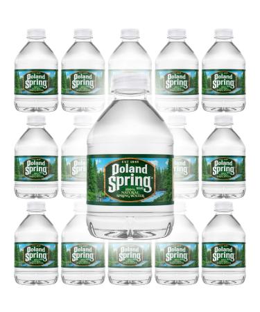 Poland Spring Natural Spring Water, 8oz, Pack of 15