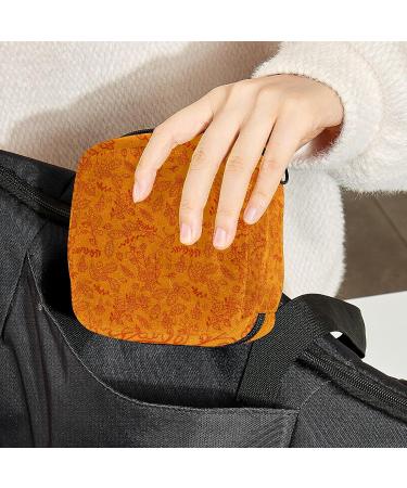 Autumn Leaves Sanitary Napkin Storage Bag - Portable Period Kit Pouch for Menstrual Cup & Sanitary Pads - Color 7 - Buy Online on GoSupps.com