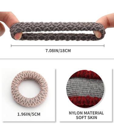 NiAMAi Sports Hair Thick Hair Ties for Women and Girls - Seamless Soft Elastic Hair Accessories - 12PCS - Buy Online on GoSupps.com