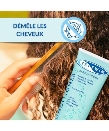 TRISWIM Anti-Chlorine Hair Care Set After Swimming Shampoo and Conditioner Anti-Chlorine Hair Treatment for Swimmers Removes Green Tint (250 + 250 ml) - Buy Online on GoSupps.com