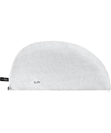 Glov Quick-Dry Microfiber Hair Turban - Absorbent Towel with Loop & Buttons | Universal Size (White) for Fast Drying - Buy Online on GoSupps.com