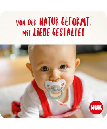 Nuk Signature Day & Night Baby Pacifier Set | BPA-Free Silicone Heart Shape 4 Pieces | Calms 95% of Babies | Glow-in-the-Dark Stars | Ages 18-36 Months - Buy Online on GoSupps.com