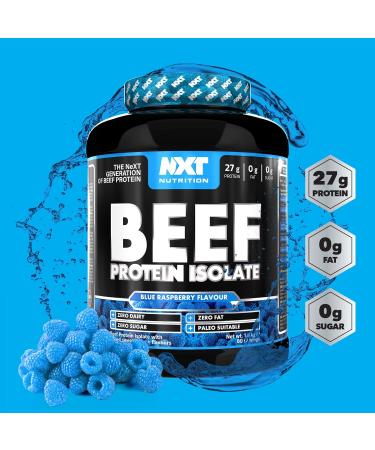 NXT Nutrition Beef Protein Isolate Powder - High Natural Amino Acids - Paleo Keto Friendly - Dairy & Gluten Free | Blue Raspberry 1.8kg - Buy Online on GoSupps.com