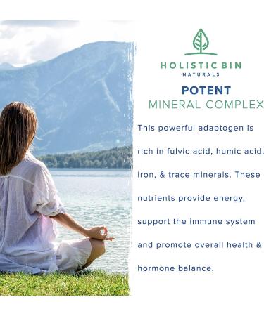 Holistic Bin Himalayan Shilajit Resin | Black Platinum | Rich in Fulvic & Humic Acid, Minerals | Easy Mixing | With Spoon - Buy Online on GoSupps.com
