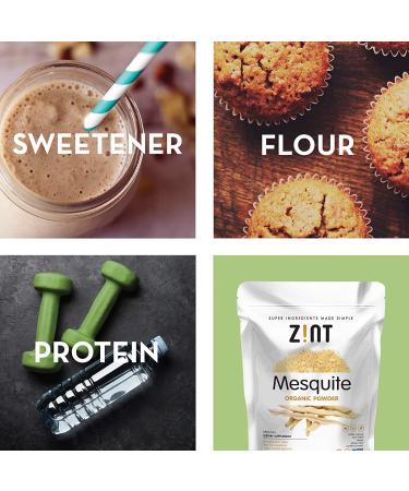 Zint Mesquite Raw Organic Powder 16 oz - High-Quality, Nutrient-Dense Superfood - Buy Online on GoSupps.com