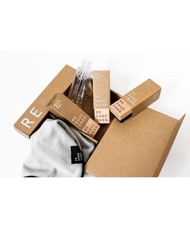 Reshoevn8r White Sneaker Cleaner Essential Kit - 4oz Solution, 1 Towel, 3 Brushes - Buy Online on GoSupps.com