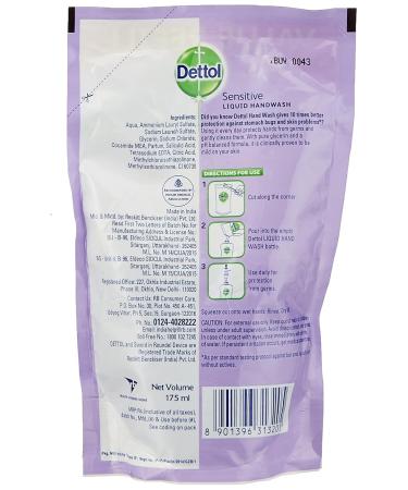 Buy Dettol Sensitive pH Balance Handwash Refill Pouch (175ml) - Gentle & Effective Hygiene for All Skin Types | Fast International Shipping - Buy Online on GoSupps.com