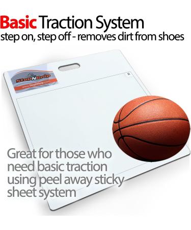 StepNGrip White Basketball Sticky Mat | Shoe Grip Enhancer | 15 x 18 Replaceable Sheets | Courtside Sticky Pad - Buy Online on GoSupps.com