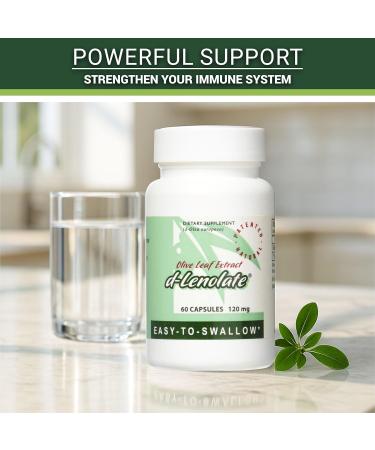 East Park Research D-Lenolate Olive Leaf Extract Capsules for Healthy Lifestyle Support - Plant Based Vegetarian Capsule Supplement - 120mg 60 Capsules - Buy Online on GoSupps.com