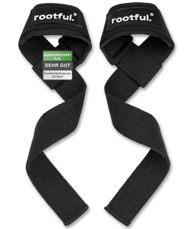 rootful. train aids 100% extra robust for caftsport for bodybuilding fitness cross lifting powerlift crossfit |Lifting Straps (padded) for men and women |German brand quality