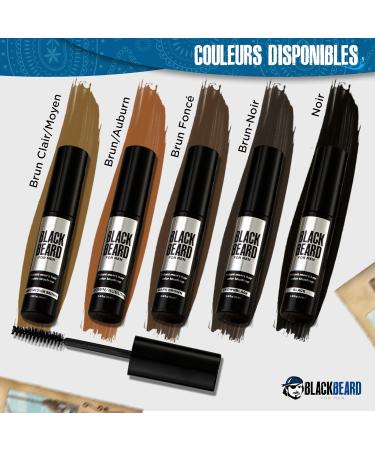 Blackbeard Men's Color Mascara Mustache Beard & Moustache Light/Medium Brown (Light/Medium Brown X2) - Buy Online on GoSupps.com