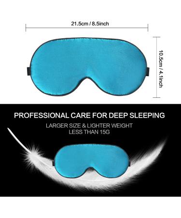 VenusCare Mulberry Silk Sleep Mask - Super Soft & Breathable Eye Mask for Men & Women - Adjustable Strap for Travel & Daytime Sleeping (Blue) - Buy Online on GoSupps.com