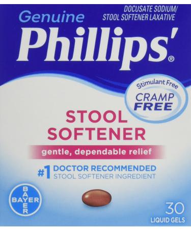 Phillips' Stool Softener Liquid Gels 30 Count - Pack of 1 30 Count (Pack of 1) - Buy Online on GoSupps.com