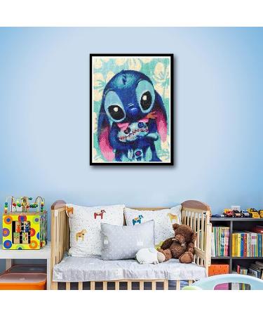 Stitch Diamond Painting Kit - DIY 5D Full Drill Square Art for Relaxation and Home Decor - Blue Stitch 12x16inch - Buy Online on GoSupps.com