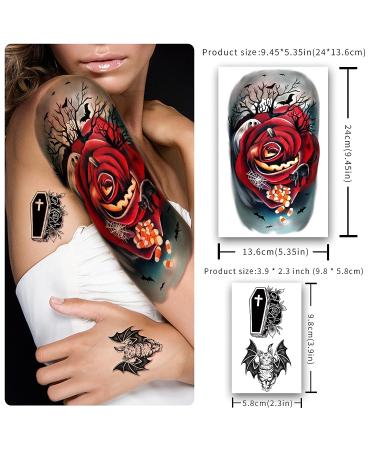 Halloween Waterproof Temporary Tattoo Stickers - 40 Sheets | Funny Designs for Men, Women & Kids - Buy Online on GoSupps.com
