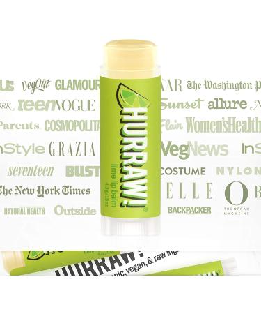 Hurraw! Lime Lip Balm - Natural Hydration 0.15 oz | Organic & Cruelty-Free - Buy Online on GoSupps.com