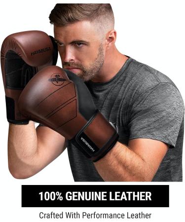 Hayabusa S4 Leather Boxing Gloves 16 oz Brown - Unisex Boxing Gloves for Women & Men - Buy Online on GoSupps.com