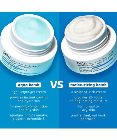 Belif The True Cream Moisturizing Bomb | Intensive 26-Hour Hydration Face Moisturizer | Soothing & Nourishing Cream with Panthenol, Comfrey Leaf & Oat Extract | 1.70 Fl Oz | For Dry & Sensitive Skin - Buy Online on GoSupps.com