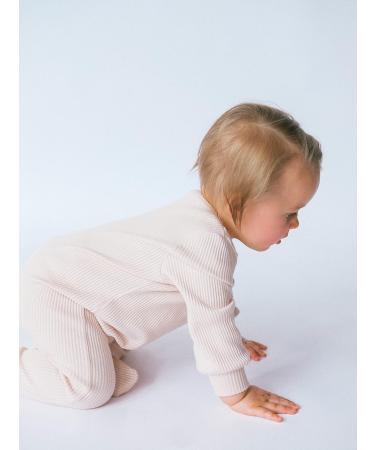 DreamBuy Ribbed Cotton Baby Sleepsuit | Zip Up Footed/Footless | Unisex Newborn Clothes 12-18 Months - Buy Online on GoSupps.com
