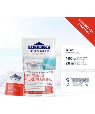Salhouse Original Totes Sea Therapy - 8-Person Advantage Pack | Joint & Muscle Relief | 8x 400g + 20ml Special Bath Additive | Ideal for Muscle Tension & Deep Heat Regeneration - Buy Online on GoSupps.com