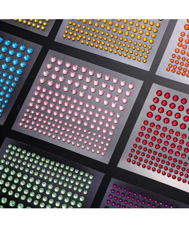 3096 Pieces Colorful Self-Adhesive Glitter Rhinestones - Perfect for Jewelry Nail Art & Party Decorations - Buy Online on GoSupps.com