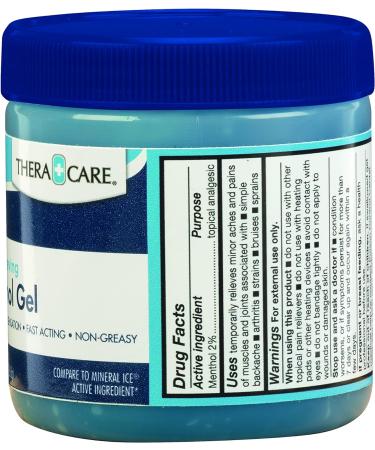 Thera Care Pain Relieving Menthol Gel | 8 oz. | Muscle and Joint Pain Relief | Blue (19-217) - Buy Online on GoSupps.com