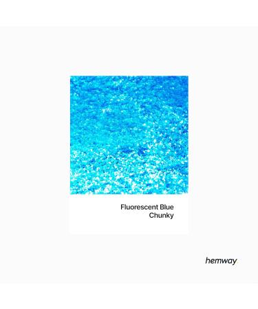 Buy Hemway Premium Ultra Sparkle Fluorescent Blue Glitter - Multi-Purpose Metallic Flake for Arts & Crafts Nails Cosmetics - 100g/3.5oz Chunky - International Shipping - Buy Online on GoSupps.com