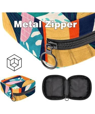 Exotic Jungle Fruits & Plants Menstrual Pad Storage Bag | Zipper Pocket for Girls & Women | Buy Eco-Friendly Menstrual Cup Accessories - Buy Online on GoSupps.com