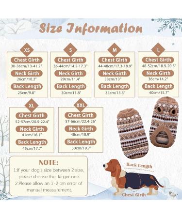 Hjumarayan Dog Sweater | Boho Christmas Sweater for Small Dogs | Thick & Stylish: French Bulldog Chihuahua | XS Coffee - Buy Online on GoSupps.com