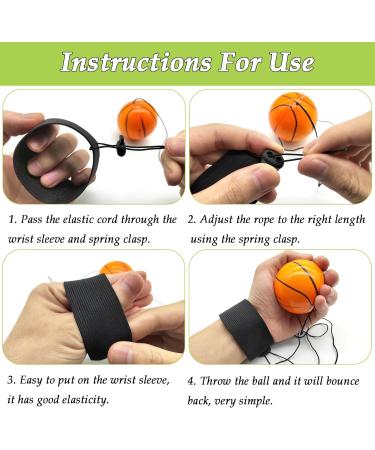 Chennan 4 Piece Wrist Rebound Balls - 6cm Sports Balls for Finger Relief | Ideal for Football Basketball Baseball & Tennis - Buy Online on GoSupps.com