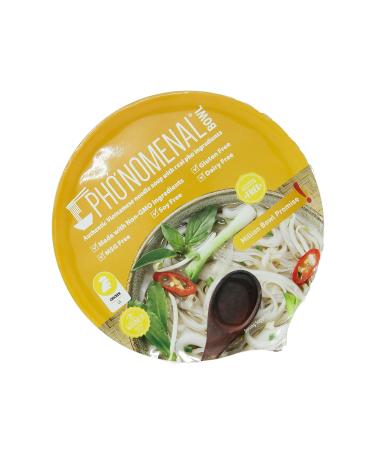 Pho'nomenal Bowl Instant Pho Noodles Gluten Free Low Sodium Vietnamese Chicken Soup, No MSG, Non GMO, No Soy 2.1 oz. (6 Bowl Pack)