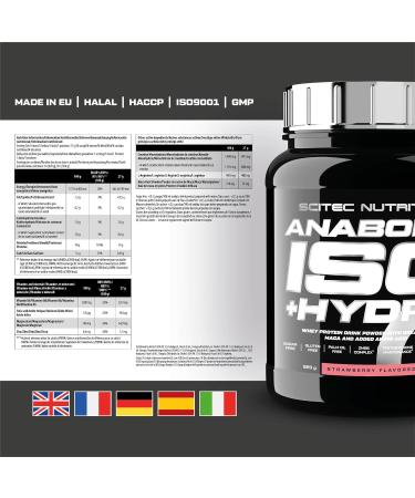 Scitec Nutrition Anabolic Iso + Hydro Whey Protein with Creatine HMB Maca and Added Amino Acids 920g Strawberry - Buy Online on GoSupps.com