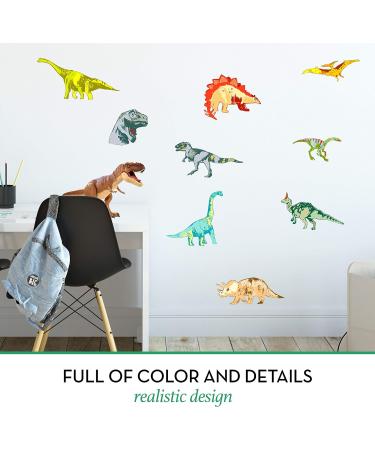 Glow in The Dark Dinosaur Wall Decals - Large Removable Vinyl Stickers for Kids Room Decor - Perfect Birthday or Christmas Gift for Boys and Girls - Buy Online on GoSupps.com