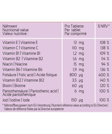 Prenatal Denk: Essential Food Supplement with Vitamins & Iodine for Conception & Pregnancy - 30 Tablets - Buy Online on GoSupps.com