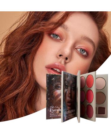 Beauty Makeup Palette 15g Blush Highlighter Shimmering Matte Powder Colorful Eyeshadow Book | Professional Cosmetic Set for Women Skin Types A - Buy Online on GoSupps.com