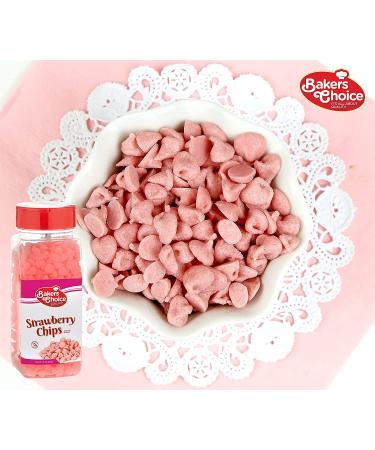 Strawberry Flavored Dairy-Free Kosher Chocolate Chips - 9oz Pack by Baker's Choice - Buy Online on GoSupps.com