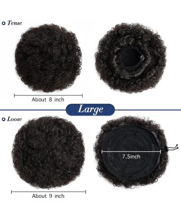 YAMEL Afro Puff Drawstring Ponytail Large Bun Extensions Dark Brown Synthetic Updo Hair Pieces for Black Women Dark Brown Large (Pack of 1) - Buy Online on GoSupps.com
