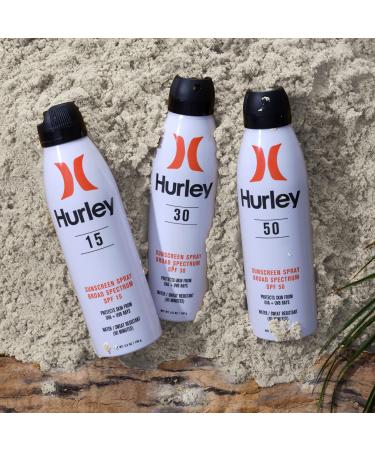 Hurley Water Resistant Sunscreen Spray SPF 30 Family Friendly 5.5oz - Pack of 2 - Buy Online on GoSupps.com