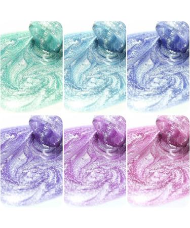 Vishine Cat Eye Holographic Glitter Gel Nail Polish Set Soak Off UV LED Light Starry Sky Effect Magic Gel Nail Polish Kit Manicure Nail Art Kit 6 Colors with Free Magnet 8ml 6 Color Set - 8ml - Buy Online on GoSupps.com