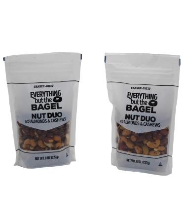 Trader Joe's Everything But The Bagel Nut Duo with Almonds & Cashews (2 Pack), Healthy Snack, Great for the Gourmet, Classy Alternative to Chips, High Protein, No Cholesterol and No Added Sugars