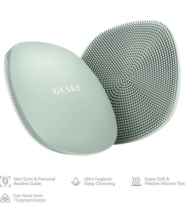Geske SmartAppGuided Facial Brush 4 in 1 | Silicone Facial Cleaning Device | Professional Skin Care | Soft Brush for Deep Cleansing | International Shipping Available - Buy Online on GoSupps.com