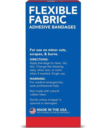 100 Ct All Health Flexible Fabric Adhesive Bandages 1x3 in - Flexible Protection for First Aid and Wound Care - Buy Online on GoSupps.com